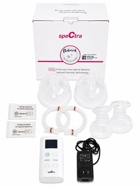 Spectra s9 Plus Portable Rechargeable Breast Pump w/ CaraCups Hands-Free GUC